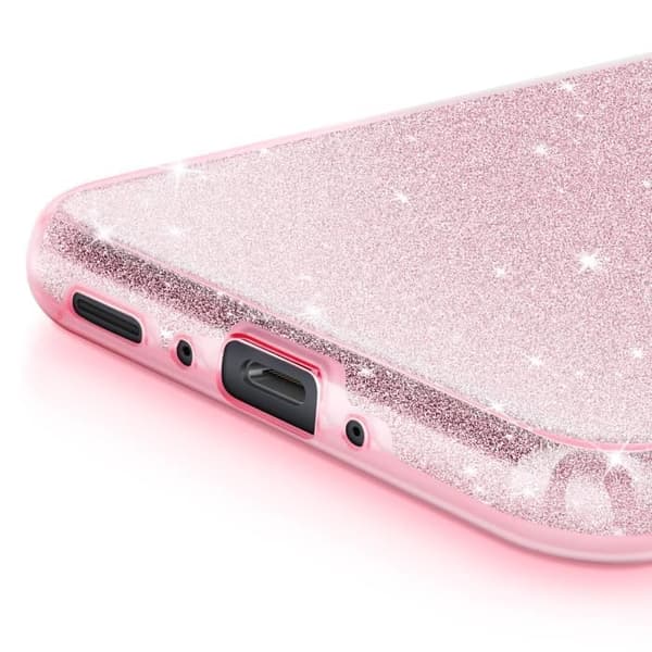 Coque Paillette för Samsung Galaxy A35 Ultra tunn silikon Rosa