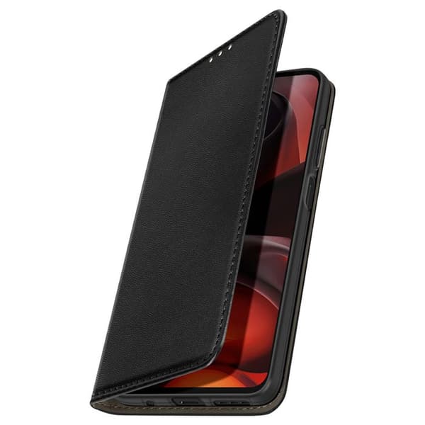 Fodral för Motorola Moto G15 / G15 Power Med Magnetiskt Wallet Ställ Svart