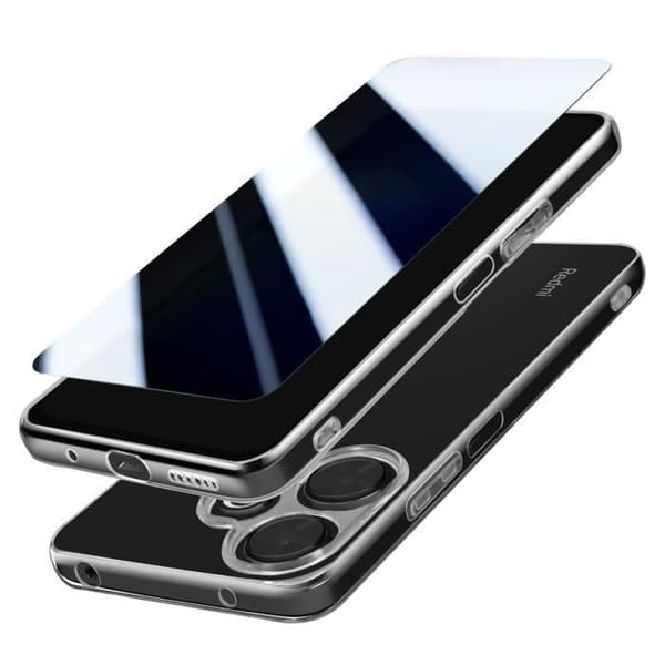 Coque för Xiaomi Redmi 13 Flexibel med Härdat Glas 9H Transparent