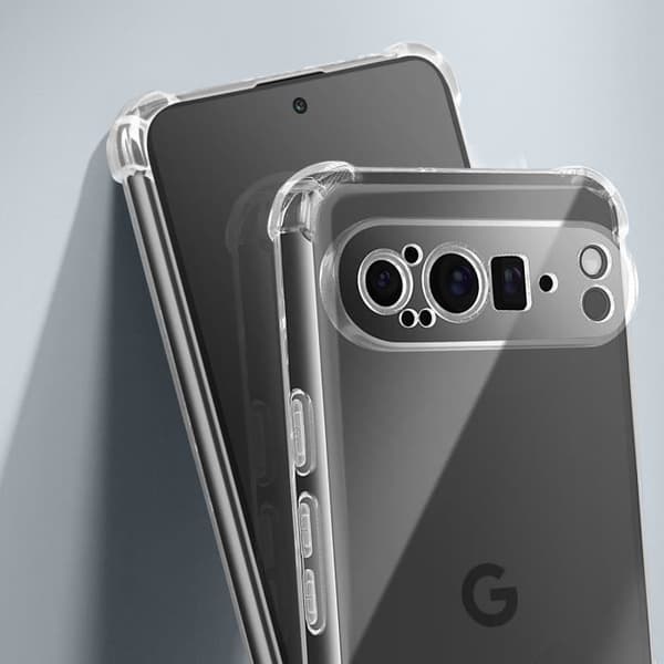 Skal för Google Pixel 9 Pro XL Stötsäker Flexibel Förstärkta hörn Transparent