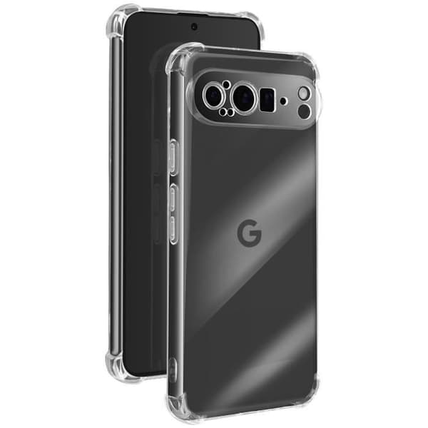 Skal för Google Pixel 9 Pro XL Stötsäker Flexibel Förstärkta hörn Transparent