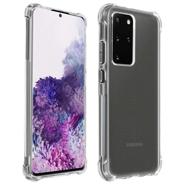 Coque - AKASHI - Galaxy S20 Plus - Flexibel - Stötsäker - Transparent Vit
