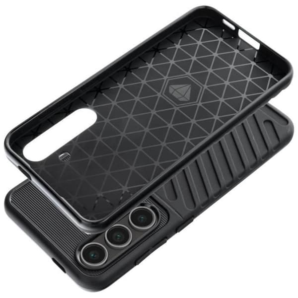 Coque för Samsung Galaxy S24 FE Design Strié Antidérapant Svart
