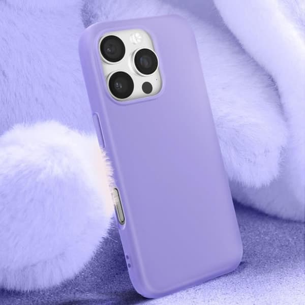 Coque för iPhone 16 Pro Max Semi-rigid Soft-touch Anti-spår Lila