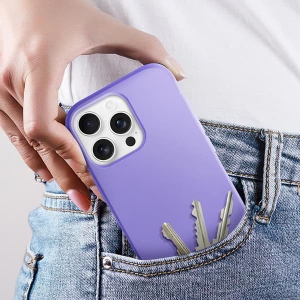 Coque för iPhone 16 Pro Max Semi-rigid Soft-touch Anti-spår Lila