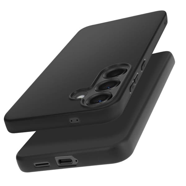 Silicone Soft Matte Black Case for Samsung Galaxy S25