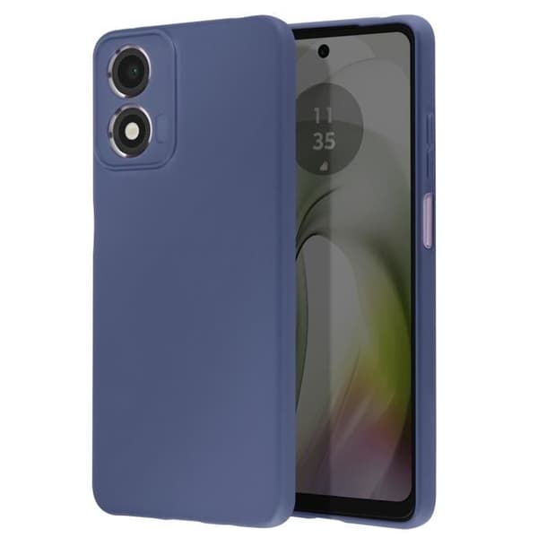 Coque för Motorola Moto E14 Mjuk Matta Mörknatten Blå