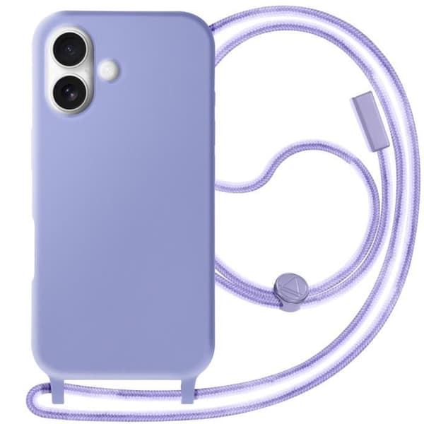 Coque Cordon Semi Rigide Soft touch för iPhone 16 Plus Lavendel