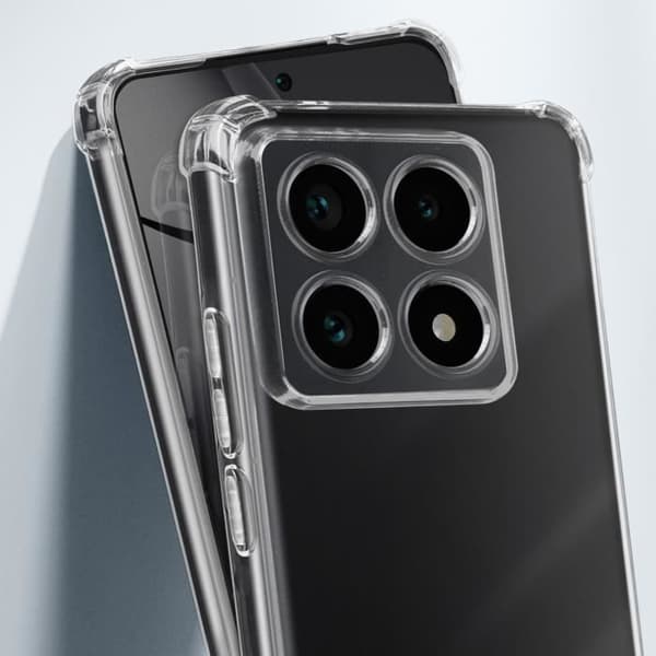 Skydd för Xiaomi 14T Pro Stötabsorberande Flexibel Förstärkta Kanter Transparent