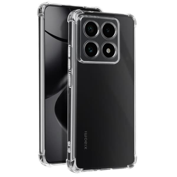 Skydd för Xiaomi 14T Pro Stötabsorberande Flexibel Förstärkta Kanter Transparent