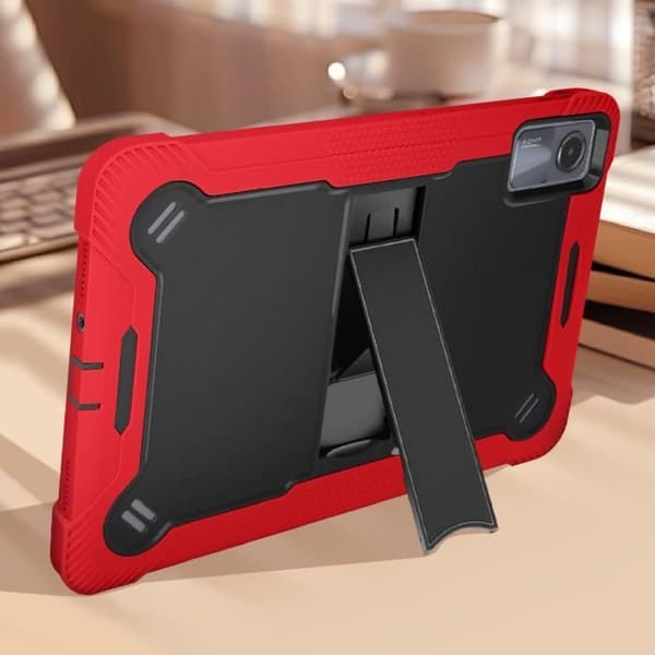 Stötsäker skal för Xiaomi Redmi Pad SE med ställ svart / röd