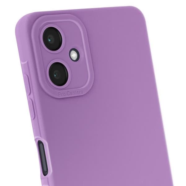 Coque för Samsung Galaxy A06 Silikon Matt Kamera Skyddad Lila