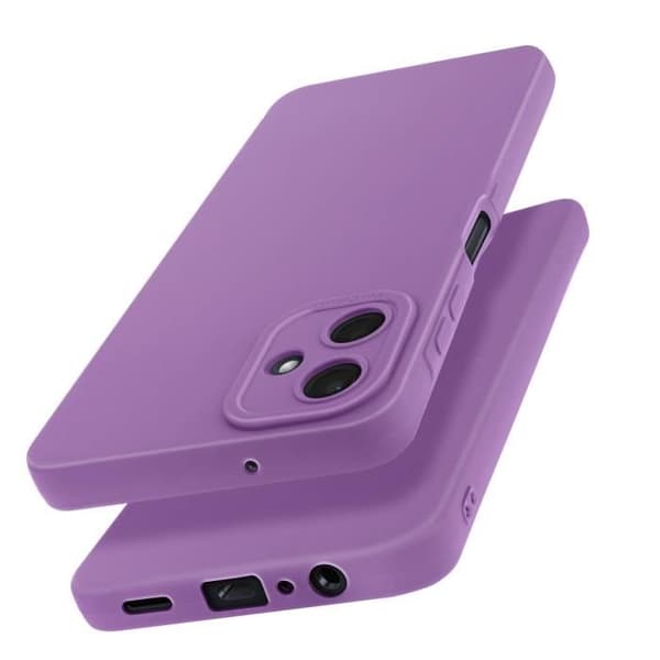 Coque för Samsung Galaxy A06 Silikon Matt Kamera Skyddad Lila