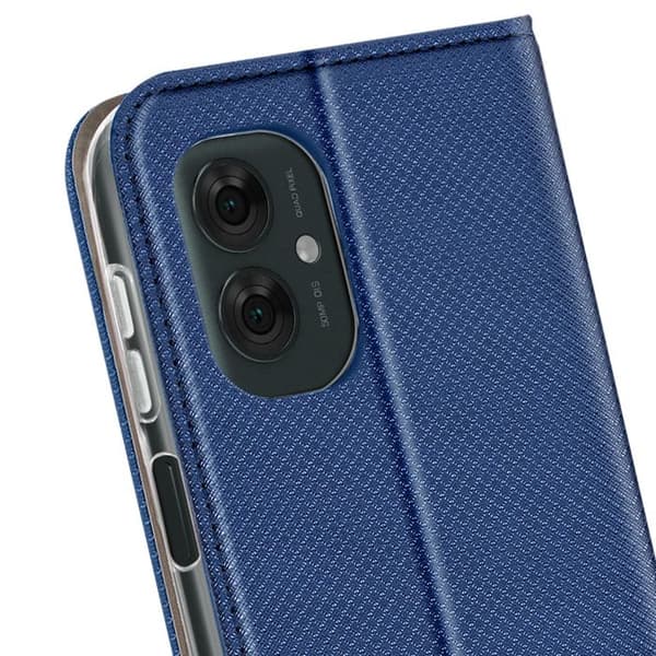 Fodral för Motorola Moto G55 Klfett Kortfack och Videostöd Blå Natt