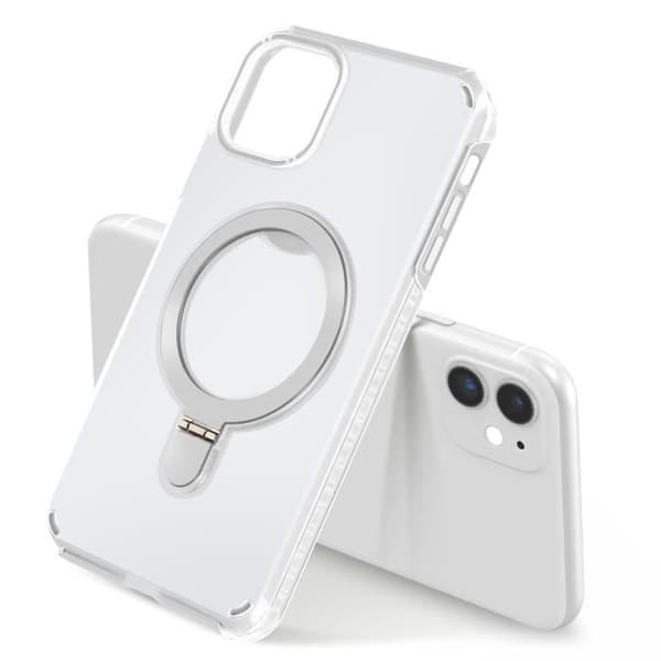 MagSafe-skal för iPhone 11 Stötsäker med Fällbart Stöd Vit