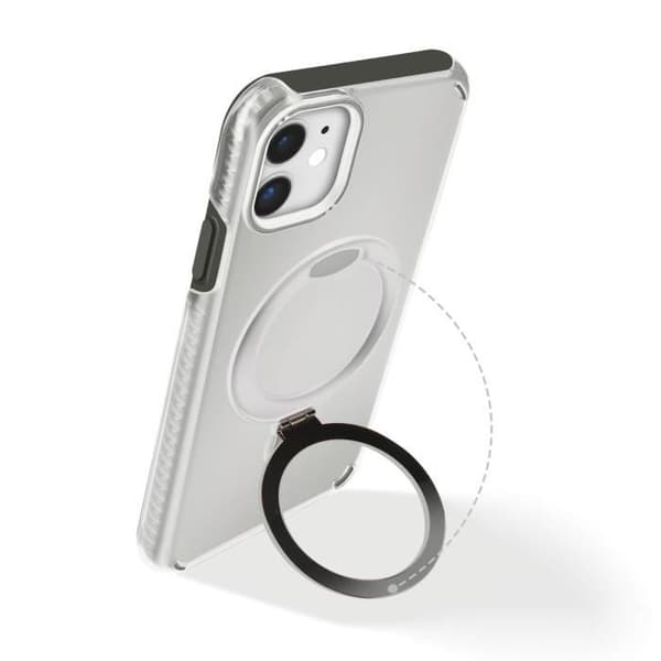 MagSafe-skal för iPhone 12 Pro och 12 Stöttålig med Fällbart Stöd Svart