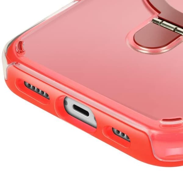 MagSafe-skal för iPhone 12 Pro och 12 Stötdämpande med Fällbart Stöd Röd