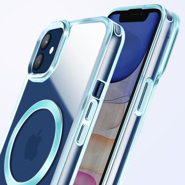 MagSafe-fodral för iPhone 11 Crystal Back Blå