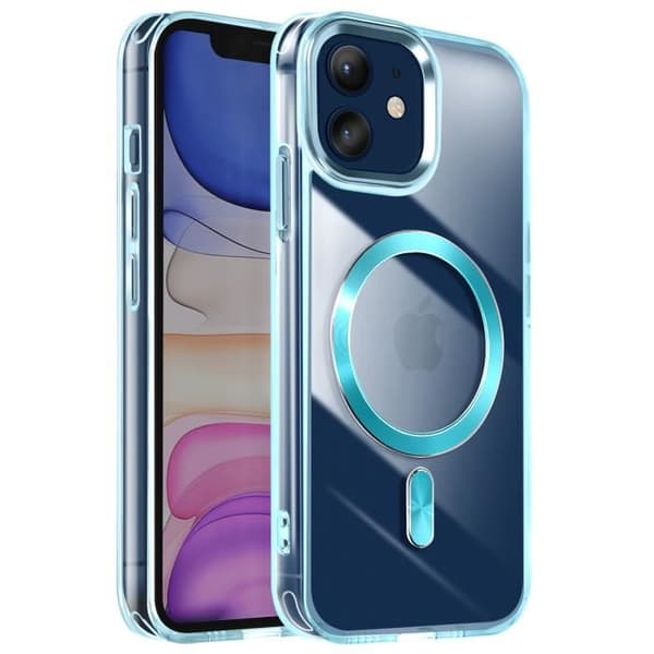 MagSafe-fodral för iPhone 11 Crystal Back Blå