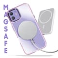 Miniatyrbild 3 av 4: MagSafe-skal för iPhone 12 Pro och 12 Bakside i kristallfärgat lila