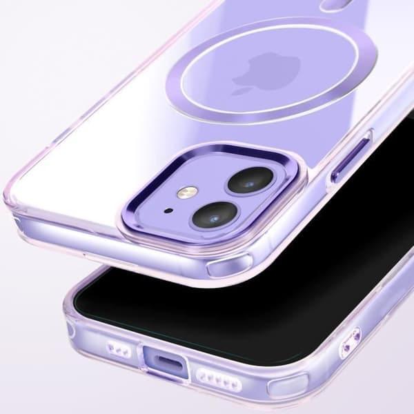 MagSafe-skal för iPhone 12 Pro och 12 Bakside i kristallfärgat lila