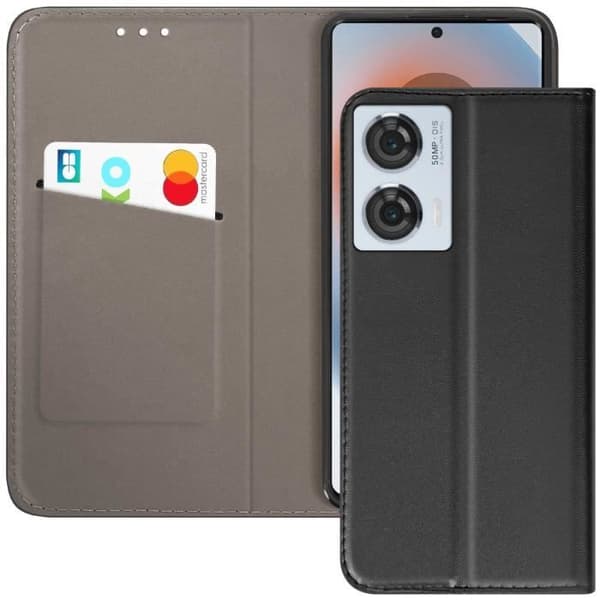 Ärende för Motorola Edge 50 Fusion Med magnetisk lock och kreditkortshållare svart