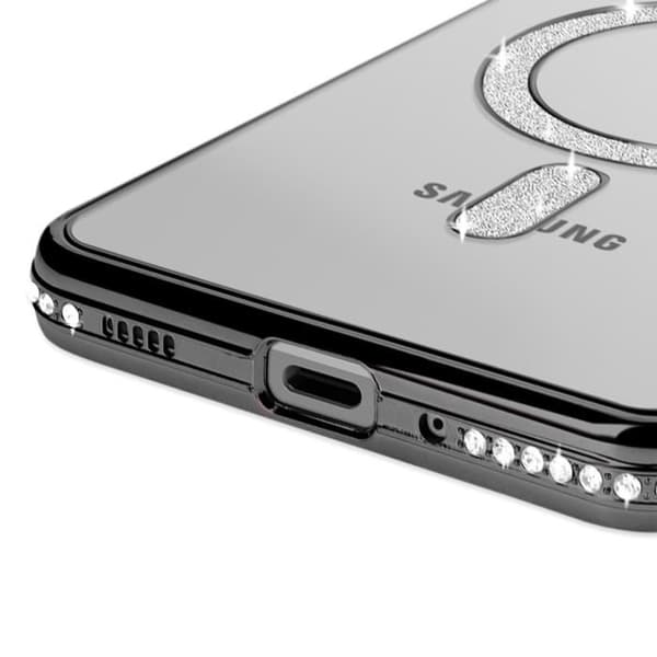 Coque Diamant för Samsung Galaxy A16 MagSafe Contour Strass Svart
