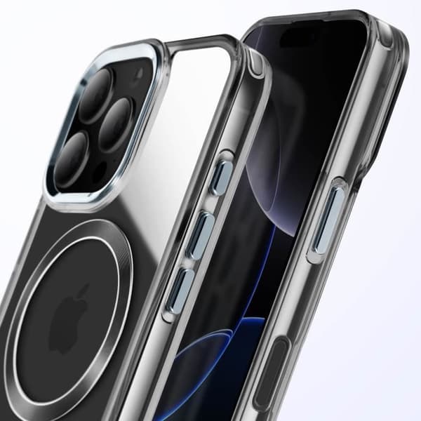 Coque MagSafe för iPhone 16 Pro Bakre Kristallfärg Svart