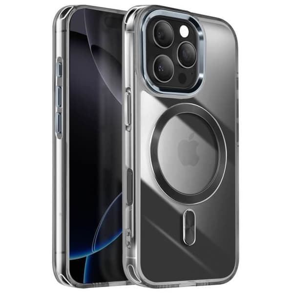 Coque MagSafe för iPhone 16 Pro Bakre Kristallfärg Svart