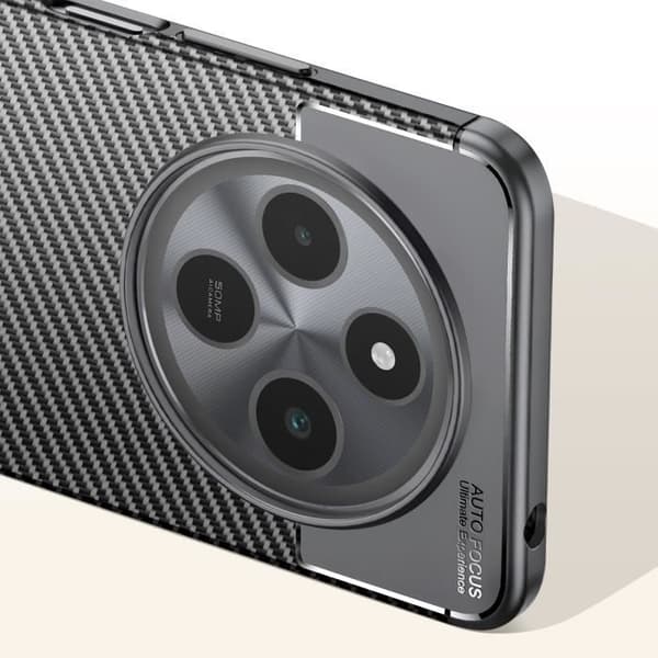 Coque Carbon för Xiaomi Redmi 14C Stötsäker Antiskid Svart
