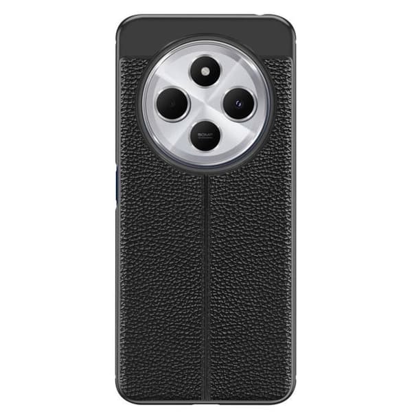 Coque för Xiaomi Redmi 14C Silikon Läderliknande Svart