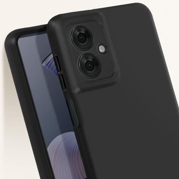 Silicone Soft Matte Black Case for Motorola Moto G55