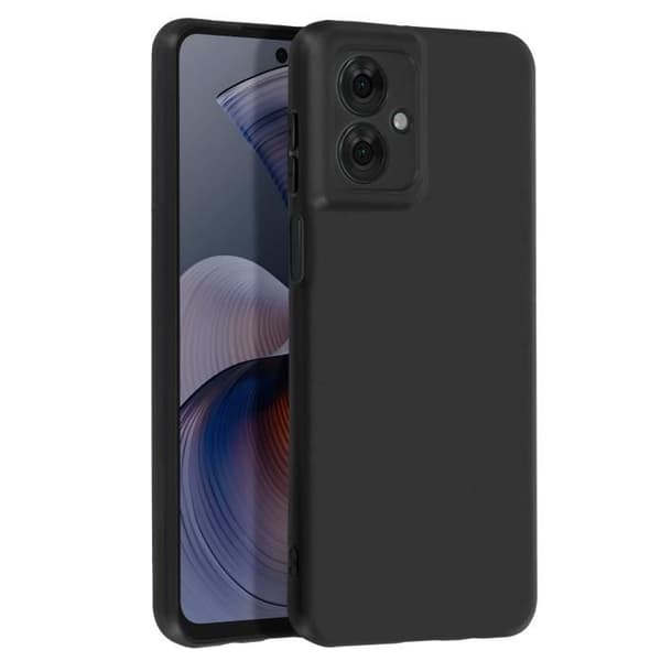 Silicone Soft Matte Black Case for Motorola Moto G55