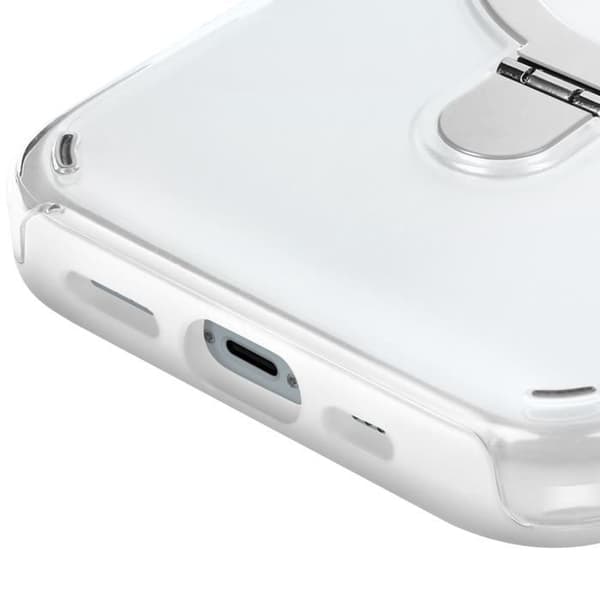 MagSafe-skydd för iPhone 15 Stöttålig med Fällbart Stöd Vit