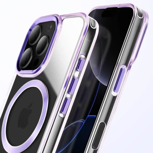 Coque MagSafe för iPhone 16 Pro Bakre Glas Lila