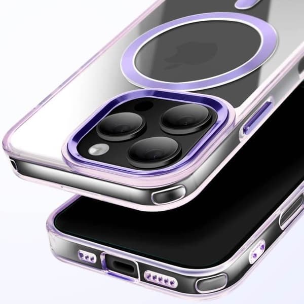 Coque MagSafe för iPhone 16 Pro Bakre Glas Lila