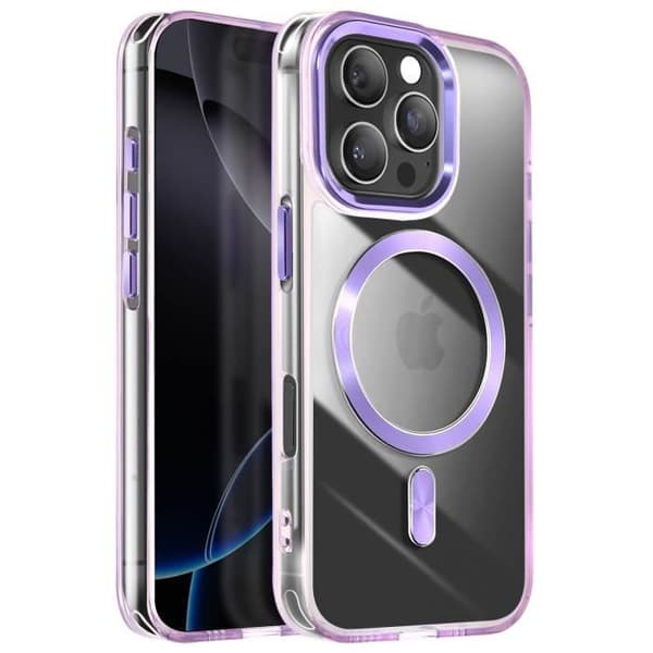 Coque MagSafe för iPhone 16 Pro Bakre Glas Lila