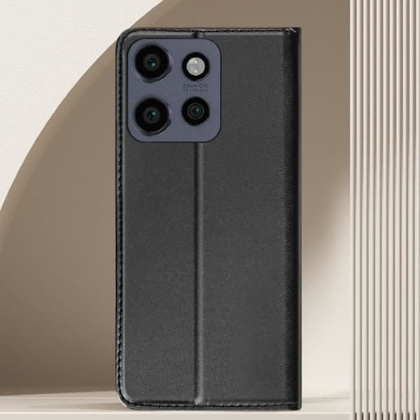 Etui för Motorola Edge 50 Neo Magnetisk Klappkorthållare Svart