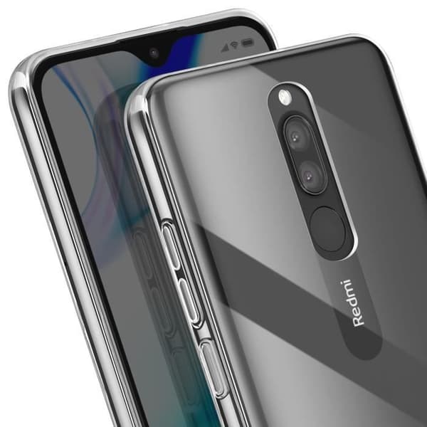 Silicone mjuk skal för Xiaomi Redmi 8A och 8, tunn design, lätt, transparent