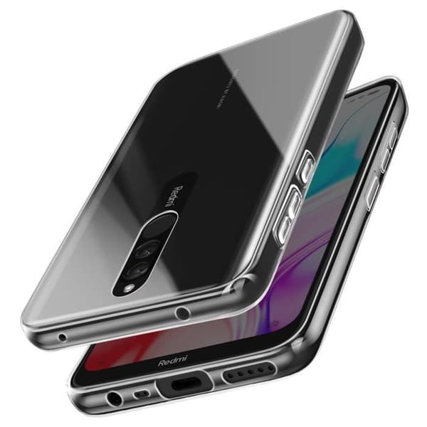 Silicone mjuk skal för Xiaomi Redmi 8A och 8, tunn design, lätt, transparent