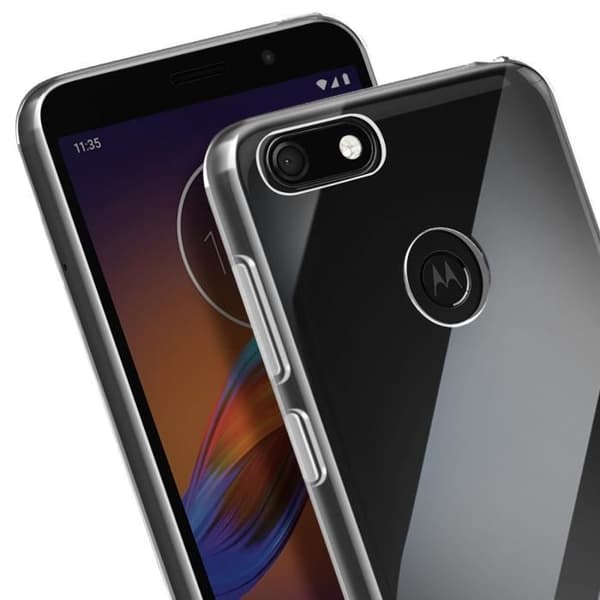 Skal för Motorola Moto E6 Play Silikon Mjuk Tunn Lätt Transparent