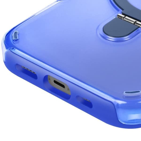 Coque MagSafe för iPhone 14 Pro Max Stötsäker med Fällbart Stöd Blå
