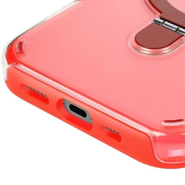 MagSafe-skal för iPhone 16 Pro Max Stötdämpande med Fällbart Stöd Röd