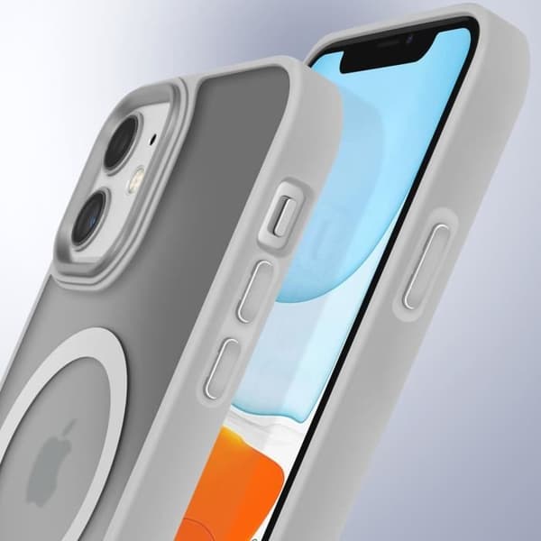 MagSafe-fodral för iPhone 11 Matt Frostad Baksida Grå Kontur
