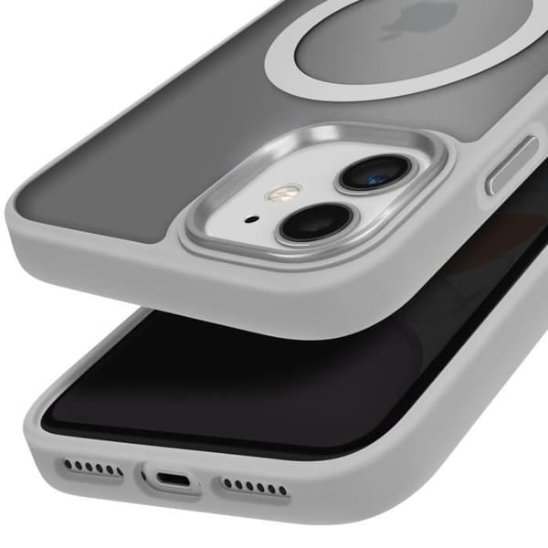 MagSafe-fodral för iPhone 11 Matt Frostad Baksida Grå Kontur