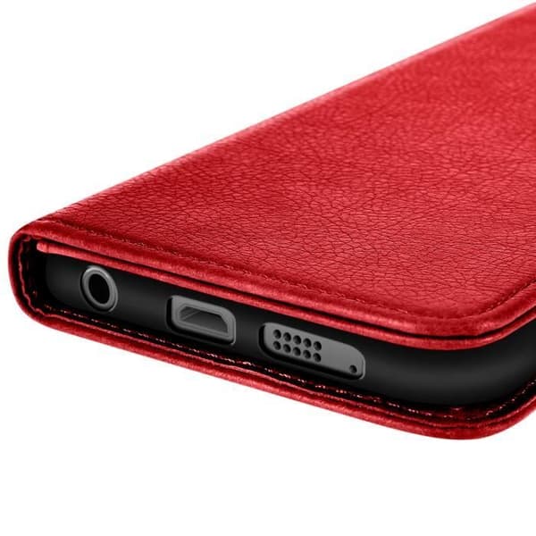 Fodral för Samsung Galaxy A3 Vågremsa Plånbok och Videostöd Röd