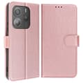 Miniatyrbild 2 av 4: Étui för Xiaomi Redmi Note 14 5G Fodral med Plånbok och Video Stativ Rosa Champagne