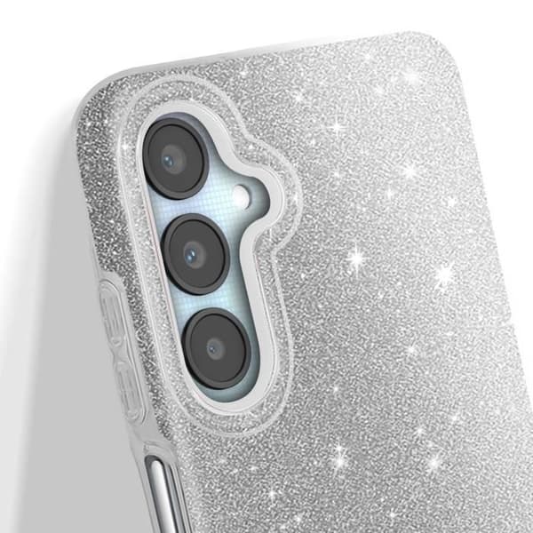 Glitteret Fodral för Samsung Galaxy A25 Stöttålig Glittrande Silver