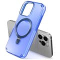 Miniatyrbild 4 av 4: Coque MagSafe för iPhone 16 Pro Stötabsorberande med Fällbart Stöd Blå