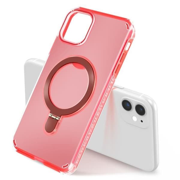 Coque MagSafe för iPhone 11 Stötsäker med Fällbart Stöd Röd